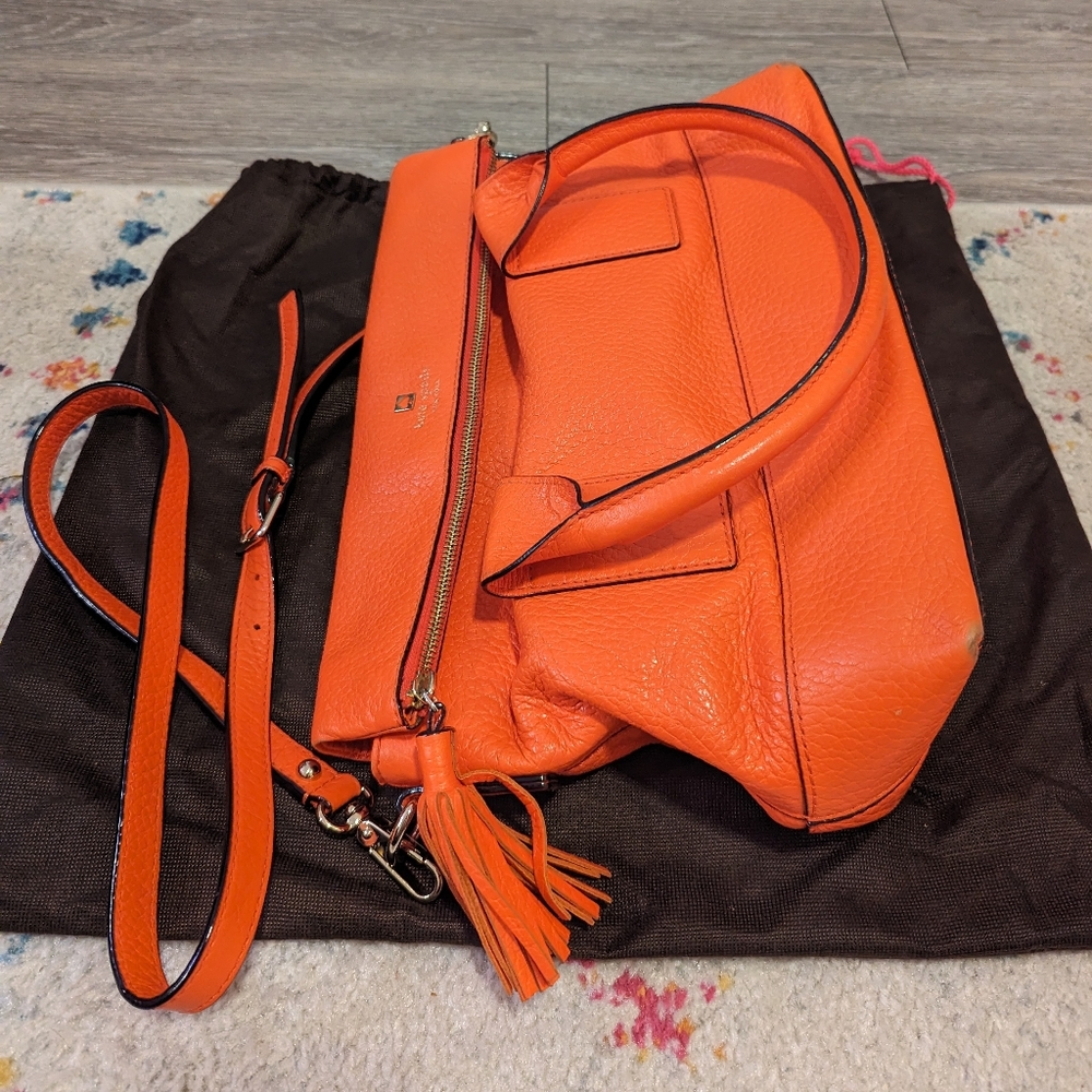 Coral Orange Kate Spade Convertible Purse Southport Ave Carmen